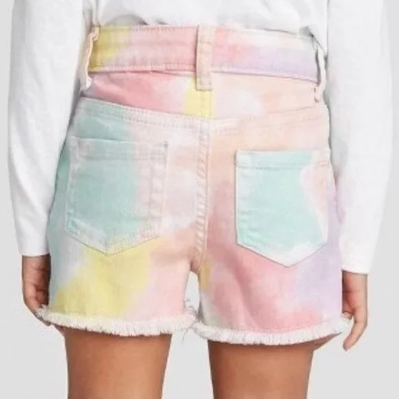 Tie Dye Jean Shorts Super Stretch with Adjustable Waist  by Cat & Jack* - Picture 3 of 4